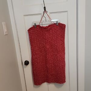 American Eagle Outfitters Red and White Textured Dress